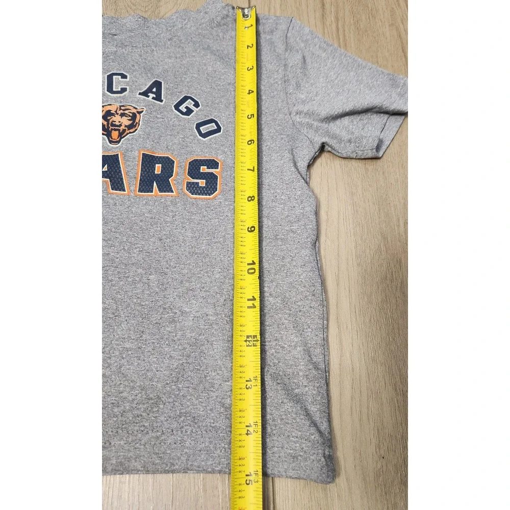 NFL Team Apparel Chicago Bears Gray Short Sleeve Dri-fit Style T-Shirt Kids 4T